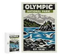 Puzzle Per Adolescenti 300 PCS Olympic National Park Vintage Poster Puzzle Per Adolescenti Sfida Difficile Allena La Tua Mente E Le Tue Mani Rompicapo Giochi Per Famiglie 300 PCS