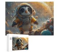 Puzzle Per Adolescenti 300 PCS Penguin Astronaut in Space Puzzle Divertenti Da Assemblare, Modelli, Regali Unici Per Compleanno E Natale 300 PCS