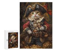Puzzle Per Adolescenti 300 PCS Pirate Cat Treasure Chest-23 Puzzle Per Adulti Assemblaggio Di Modelli Attività Divertenti A Casa Giochi Stimolanti Giocattoli 300 PCS