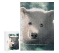 Puzzle Per Adolescenti 300 PCS Polar Bear Cub Swimming Puzzle Per Adulti Giochi Rilassanti Ma Divertenti E Umoristici Regali Unici Per Compleanno E Natale 300 PCS