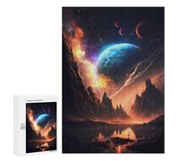 Puzzle Per Adolescenti 300 PCS Puzzle Alien Planet Landscape -17 Puzzle Per Adulti Gioco Per Famiglie Un'opera D'arte Per Compleanno, Natale 300 PCS
