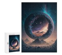 Puzzle Per Adolescenti 300 PCS Puzzle Moon with Hidden Landscape Puzzle Per Adulti Gioco Per Famiglie Un'opera D'arte Per Compleanno, Natale 300 PCS