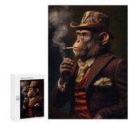 Puzzle Per Adolescenti 300 PCS Puzzle Smoking Monkey Puzzle Per Adulti Giocattoli Antistress Sfida Difficile Regali Unici Per Compleanno 300 PCS