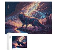 Puzzle Per Adolescenti 300 PCS Puzzle Thundering Wolf Nature's Symphony Puzzle Per Adulti Giocattoli Antistress Sfida Difficile Regali Unici Per Compleanno 300 PCS