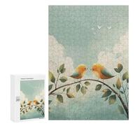 Puzzle Per Adolescenti 300 PCS Puzzle Two Birds on A Branch Puzzle Per Adulti Gioco Per Famiglie Un'opera D'arte Per Compleanno, Natale 300 PCS