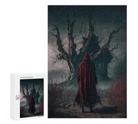 Puzzle Per Adolescenti 300 PCS Red Cloak in The Haunted Forest Puzzle Per Adulti Giochi Per Famiglie Decorazione Per La Casa Regali Di Natale E Compleanno 300 PCS