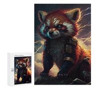 Puzzle Per Adolescenti 300 PCS Red Panda Warrior Epic Fantasy Artwork Puzzle, Gioco Rompicapo, Regalo Di Compleanno, Attività Divertenti Da Fare A Casa, 300 PCS
