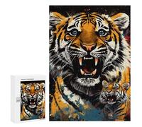Puzzle Per Adolescenti 300 PCS Roaring Tiger Artwork -10 Puzzle Divertenti Da Assemblare, Modelli, Regali Unici Per Compleanno E Natale 300 PCS