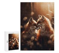 Puzzle Per Adolescenti 300 PCS Romantic Love Red Foxes Puzzle Per Adulti Giocattolo Decorazione Da Parete Vacanza A Casa Passatempo Per Compleanno, Natale 300 PCS