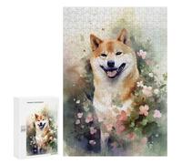 Puzzle Per Adolescenti 300 PCS Shiba Inu Dog Watercolor Puzzle Divertenti Da Assemblare, Modelli, Regali Unici Per Compleanno E Natale 300 PCS