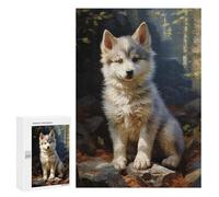 Puzzle Per Adolescenti 300 PCS Siberian Husky Puppy Puzzle, Gioco Rompicapo, Regalo Di Compleanno, Attività Divertenti Da Fare A Casa, 300 PCS