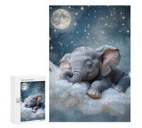 Puzzle Per Adolescenti 300 PCS Sleeping Baby Elephant on Cloud Puzzle Per Adolescenti Giocattolo Decorazione Da Parete Ma Divertente E Umoristico Unico Compleanno E Regali 300 PCS