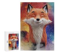 Puzzle Per Adolescenti 300 PCS Smiling Cartoon Fox Mix 3D & Watercolor Puzzle Divertenti Da Assemblare, Modelli, Regali Unici Per Compleanno E Natale 300 PCS