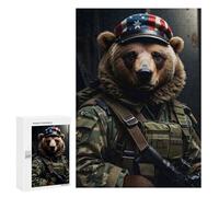 Puzzle Per Adolescenti 300 PCS Soldier Bear Puzzle Per Adulti Giochi Rilassanti Assemblaggio Di Modelli Interazione Genitore-figlio 300 PCS