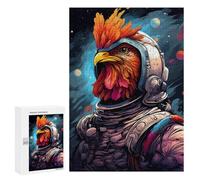 Puzzle Per Adolescenti 300 PCS Space Chicken Explorer-2 Puzzle Per Adolescenti Migliora La Memoria Difficile Da Completare Gioco Impegnativo Giocattoli 300 PCS