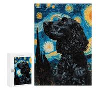 Puzzle Per Adolescenti 300 PCS Starry Cocker Spaniel Puzzle Per Adulti Giochi Rilassanti Assemblaggio Di Modelli Interazione Genitore-figlio 300 PCS
