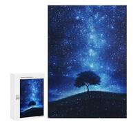 Puzzle Per Adolescenti 300 PCS Starry Night Sky with Tree Puzzle Per Adulti Puzzle Per Divertimento in Famiglia Aiuta Ad Allenare Il Cervello Ottimo Regalo Per I Giocatori 300 PCS
