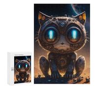 Puzzle Per Adolescenti 300 PCS Steampunk Cat in Space-1 Puzzle, Gioco Rompicapo, Regalo Di Compleanno, Attività Divertenti Da Fare A Casa, 300 PCS