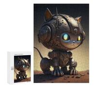 Puzzle Per Adolescenti 300 PCS Steampunk Cat Robot-2 Puzzle Per Adulti Gioco Rompicapo Difficile Difficile Unico Compleanno E Regali 300 PCS
