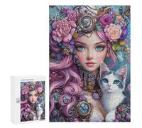 Puzzle Per Adolescenti 300 PCS Steampunk Floral Fantasy Puzzle Per Adulti Assemblaggio Di Modelli Attività Divertenti A Casa Giochi Stimolanti Giocattoli 300 PCS