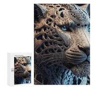 Puzzle Per Adolescenti 300 PCS Steampunk Leopard Sculpture Puzzle Per Adulti Gioco Rompicapo Difficile Difficile Unico Compleanno E Regali 300 PCS