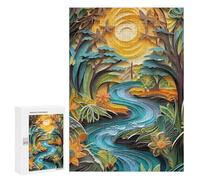 Puzzle Per Adolescenti 300 PCS Sun over The River Puzzle Per Adolescenti Giocattoli Antistress Assemblaggio Di Modelli Regali Unici Per Compleanno E Natale 300 PCS