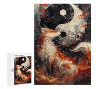 Puzzle Per Adolescenti 300 PCS The Fox Yin And Yang Puzzle Per Adolescenti Migliora La Memoria Per Compleanno, Natale Bellissimo Gioco Dal Design 300 PCS