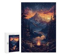 Puzzle Per Adolescenti 300 PCS The Mountain Campfire Puzzle Per Adulti Giochi Rilassanti Sfida Difficile Attività Divertenti A Casa 300 PCS