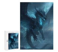 Puzzle Per Adolescenti 300 PCS Thunder Dragon Fantasy Artwork Puzzle Per Adolescenti Vacanza in Casa Passatempo Per Compleanno, Natale Divertimento in Famiglia E Serata Giochi 300 PCS