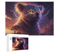 Puzzle Per Adolescenti 300 PCS Thundering Beast Epic Wildlife Artwork Puzzle, Gioco Rompicapo, Regalo Di Compleanno, Attività Divertenti Da Fare A Casa, 300 PCS