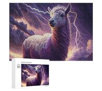 Puzzle Per Adolescenti 300 PCS Thundering Llama Nature's Majesty Unleashed! Puzzle Per Adulti Giocattolo Decorazione Da Parete Vacanza A Casa Passatempo Per Compleanno, Natale 300 PCS