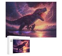 Puzzle Per Adolescenti 300 PCS Thundering Tyrannosaurus Rex Puzzle Antistress Decorazione Per La Casa Regali Unici Per Compleanno E Natale 300 PCS