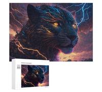 Puzzle Per Adolescenti 300 PCS Thunderous Jaguar Wild Power Unleashed Puzzle Antistress Decorazione Per La Casa Regali Unici Per Compleanno E Natale 300 PCS