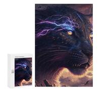 Puzzle Per Adolescenti 300 PCS Thunderous Leopard Majesty -2 Puzzle Antistress Decorazione Per La Casa Regali Unici Per Compleanno E Natale 300 PCS