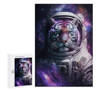 Puzzle Per Adolescenti 300 PCS Tiger Astronaut in Space-3 Puzzle Per Adolescenti Migliora La Memoria Difficile Da Completare Gioco Impegnativo Giocattoli 300 PCS