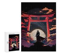 Puzzle per Adolescenti 300 PCS Torii Gate Moonlight Puzzle per Adulti Giocattoli Antistress per Divertimento Familiare Interazione Tra Genitori E Figli 300 PCS