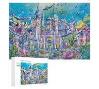 Puzzle Per Adolescenti 300 PCS Underwater Castle Fantasy Scene Puzzle, Gioco Rompicapo, Regalo Di Compleanno, Attività Divertenti Da Fare A Casa, 300 PCS