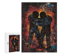 Puzzle Per Adolescenti 300 PCS Unity in Chaos Contemporary Expressionist Artwork Puzzle Per Adulti Gioco Rompicapo Assemblaggio Di Modelli Interazione Genitore-figlio 300 PCS