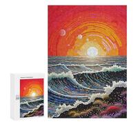 Puzzle Per Adolescenti 300 PCS Vintage Beach Art Puzzle Per Adulti Giocattolo Decorazione Da Parete Vacanza A Casa Passatempo Per Compleanno, Natale 300 PCS
