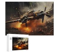 Puzzle Per Adolescenti 300 PCS Warplane Crash Scene-3 Puzzle, Gioco Rompicapo, Regalo Di Compleanno, Attività Divertenti Da Fare A Casa, 300 PCS