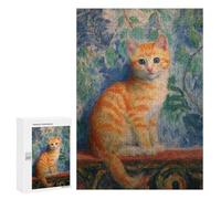 Puzzle Per Adolescenti 300 PCS Whimsical Orange Kitten Painting Puzzle Per Adolescenti Sfida Difficile Allena La Tua Mente E Le Tue Mani Rompicapo Giochi Per Famiglie 300 PCS