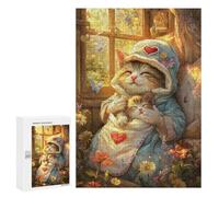 Puzzle Per Adolescenti 300 PCS Whiskered Dreams Cozy Cat Nap Time Puzzle Per Adolescenti Migliora La Memoria Difficile Da Completare Gioco Impegnativo Giocattoli 300 PCS
