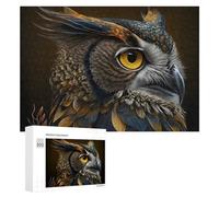 Puzzle Per Adolescenti 300 PCS Whispering Shadows The Majestic Great Horned Owl Puzzle Divertenti Da Assemblare, Modelli, Regali Unici Per Compleanno E Natale 300 PCS