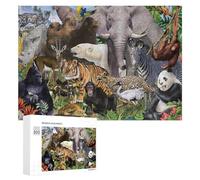 Puzzle Per Adolescenti 300 PCS Wild Animal Collage Nature's Diversity Puzzle Per Adolescenti Giocattoli Antistress Assemblaggio Di Modelli Regali Unici Per Compleanno E Natale 300 PCS