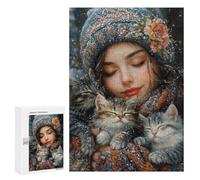 Puzzle Per Adolescenti 300 PCS Winter Cozy Cats-1 Puzzle Per Adolescenti Corsa Di Velocità Manuale Difficile E Impegnativo Gioco Divertente Per Tutta La Famiglia 300 PCS