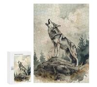 Puzzle Per Adolescenti 300 PCS Wolf Call of The Wild Puzzle Per Adulti Giochi Rilassanti Assemblaggio Di Modelli Interazione Genitore-figlio 300 PCS