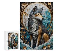 Puzzle Per Adolescenti 300 PCS Wolf Gold Kintsugi Puzzle Per Adulti Giocattolo Decorazione Da Parete Vacanza A Casa Passatempo Riduzione Dello Stress Regali 300 PCS