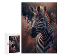 Puzzle Per Adolescenti 300 PCS Zebra Flower Puzzle Per Adulti Giochi Rilassanti Per Divertimento in Famiglia Regali Di Natale E Compleanno 300 PCS
