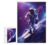 Puzzle per adolescenti 300 pezzi astronauta surf Galaxy puzzle per adulti divertenti giochi analisi e logica interazione genitore-figlio 300 pezzi