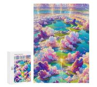 Puzzle per adolescenti 300 pezzi Fantasy Cloudscape con Luminous River Puzzles per adulti, giochi divertenti, decorazione per la casa, regali di compleanno e regali unici, 300 pezzi